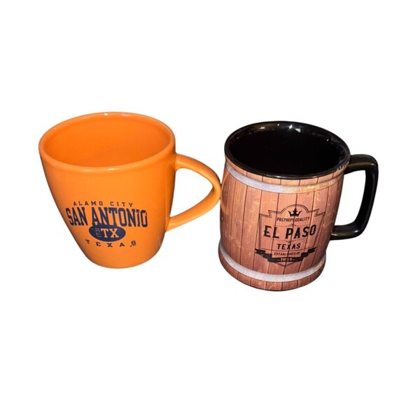 Alamo City San Antonio TX Ceramic Mug 12 Oz Orange - Picture 1 of 11
